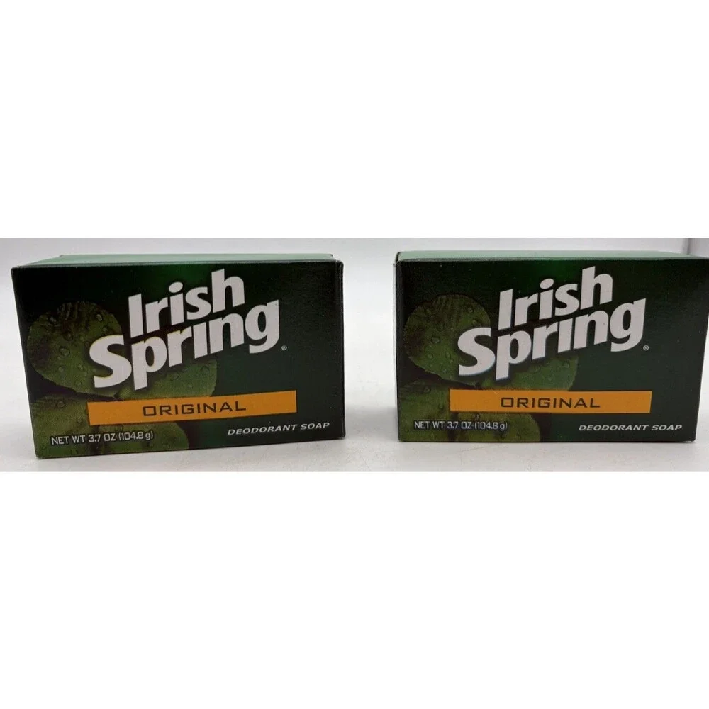NIB 2x Vintage Original Irish Spring Deodorant Soap Bar 3.75 oz ea